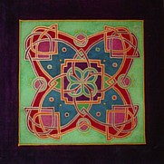 Celtic Rings silk painting