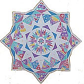 Circles of Life centre panel silk painting