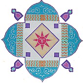 India Silk Painting Pattern