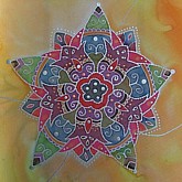 Moroccan Summer flower silk art