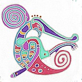 Resting celtic Bird silk art