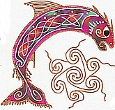 Salmon of Knowledge Silk Painting