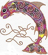 Salmon of Knowledge Silk Art