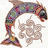 Salmon of Knowledge Silk Painting