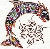 Salmon of Knowledge Silk Art