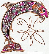 Salmon of Knowledge Painting on Silk