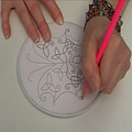 Silk Painting a Suncatcher part 1