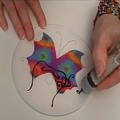 Silk Painting a Suncatcher part 2