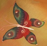 Butterfly painting on silk