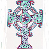 Celtic Cross Silk Art