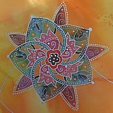 Moroccan Summer flower silk painting
