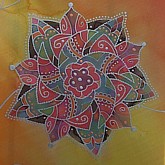 Flower of Moroccan Summer silk painting